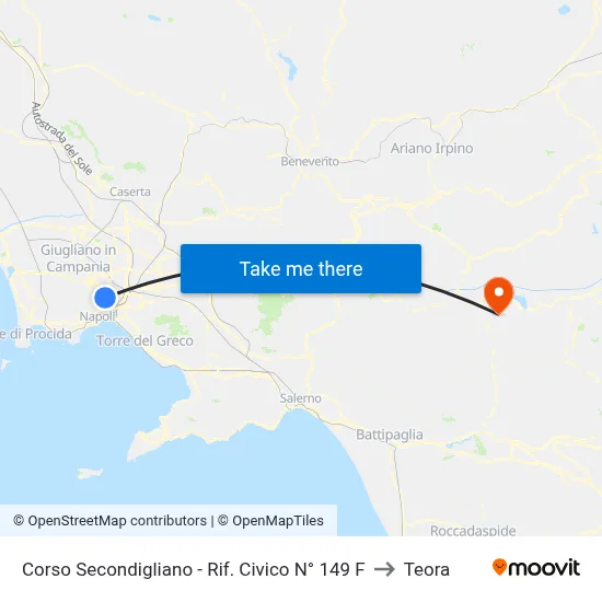 Corso Secondigliano - Ref. No. 149 F to Teora map