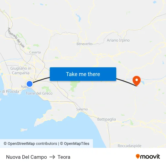 Nuova Del Campo to Teora map
