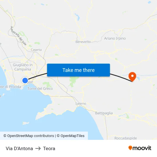 D'Antona Street to Teora map