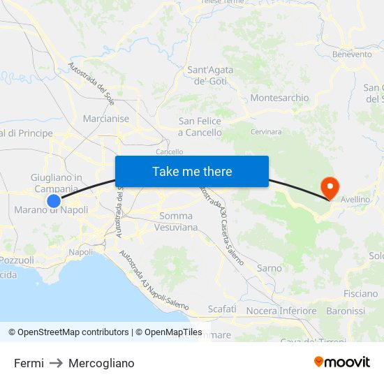 Fermi to Mercogliano map