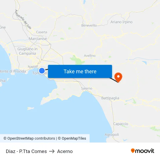 Diaz - Comes Square to Acerno map