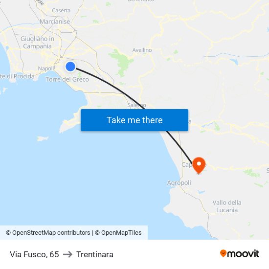 Via Fusco, 65 to Trentinara map