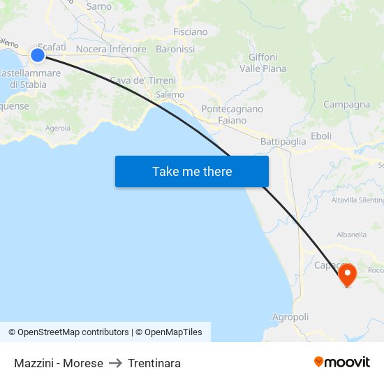 Mazzini - Morese to Trentinara map