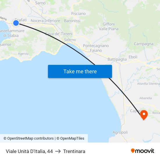 Viale Unità D'Italia, 44 to Trentinara map