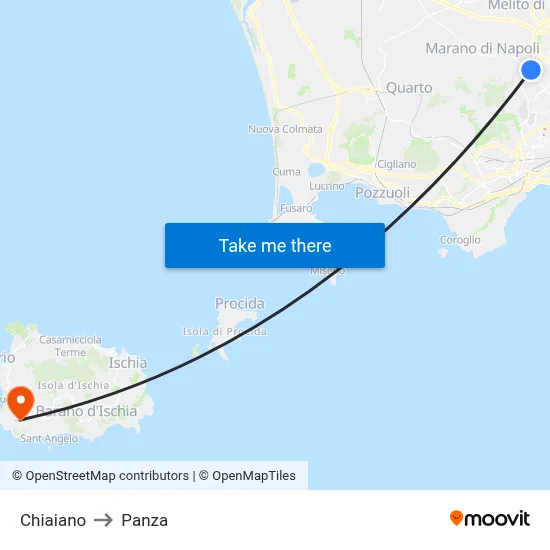 Chiaiano to Panza map