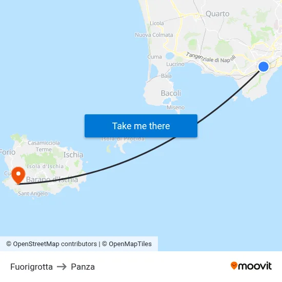 Fuorigrotta to Panza map