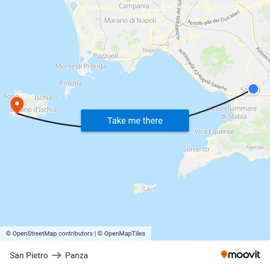 Saint Peter to Panza map
