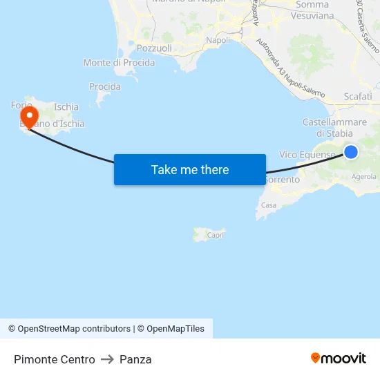 Pimonte Center to Panza map