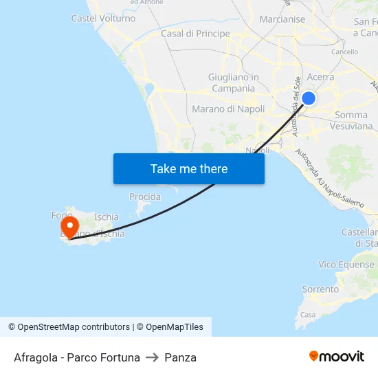 Afragola - Fortuna Park to Panza map