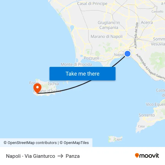Naples - Gianturco Street to Panza map