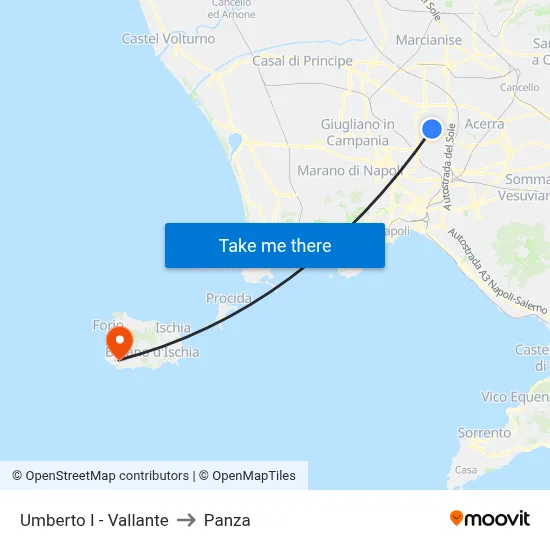 Umberto I - Vallante to Panza map