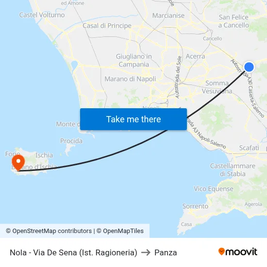 Nola - De Sena Street (Accounting Institute) to Panza map