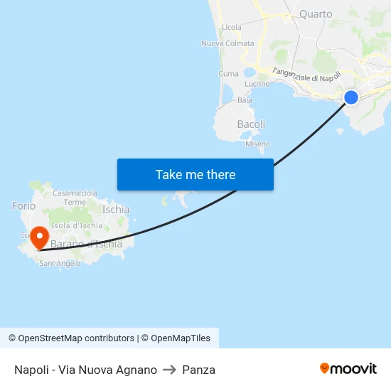 Naples - New Agnano Road to Panza map