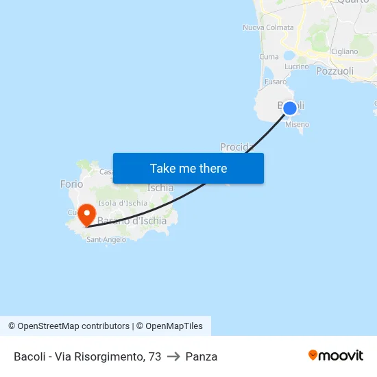 Bacoli - Via Risorgimento, 73 to Panza map