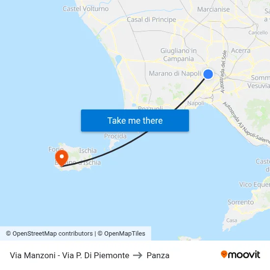 Manzoni Street - Prince of Piedmont Street to Panza map