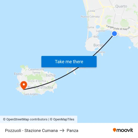 Pozzuoli - Cumana Station to Panza map