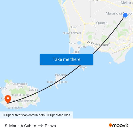 S. Maria A Cubito to Panza map