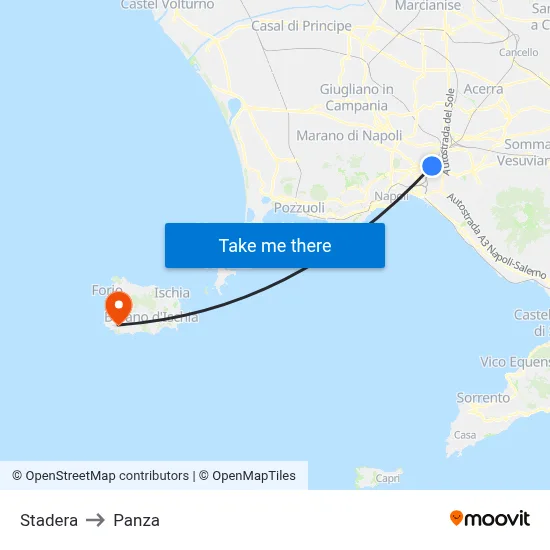 Stadera to Panza map