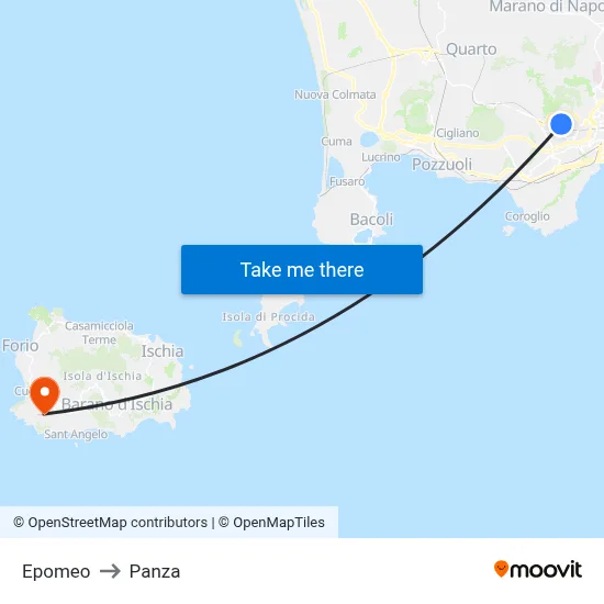Epomeo to Panza map