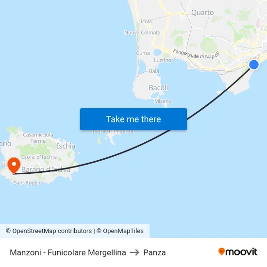 Manzoni - Funicolare Mergellina to Panza map