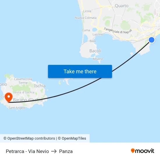 Petrarch - Nevio Street to Panza map