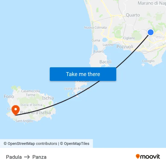Padula to Panza map