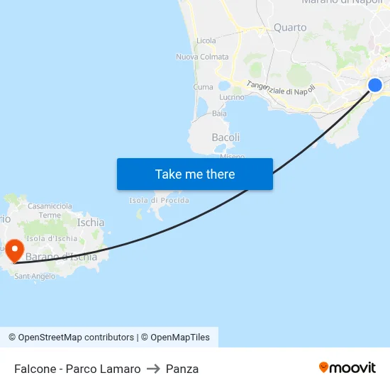 Falcone - Lamaro Park to Panza map