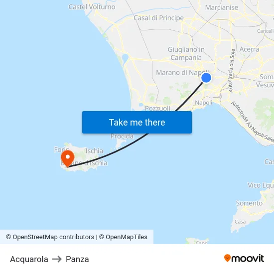 Acquarola to Panza map