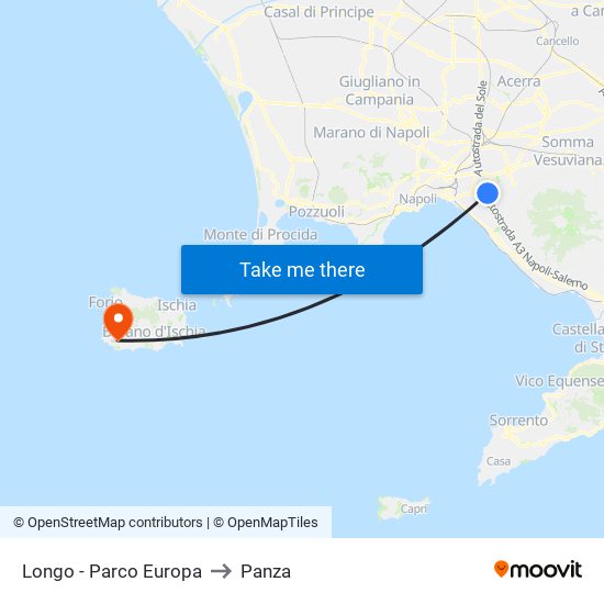 Longo - Parco Europa to Panza map