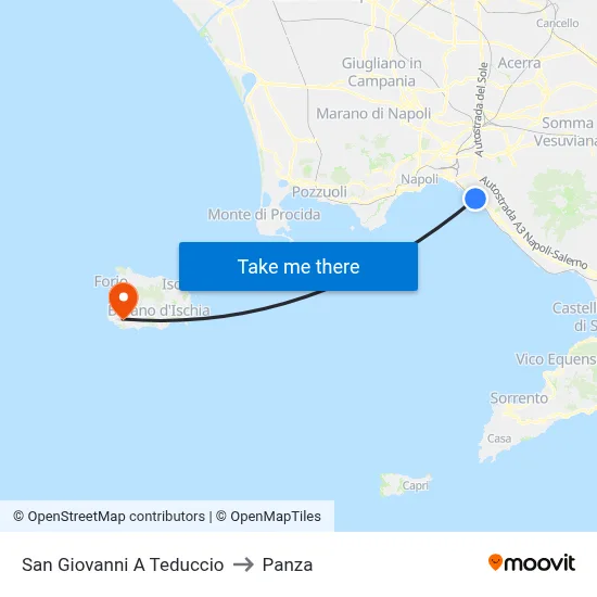 San Giovanni A Teduccio to Panza map