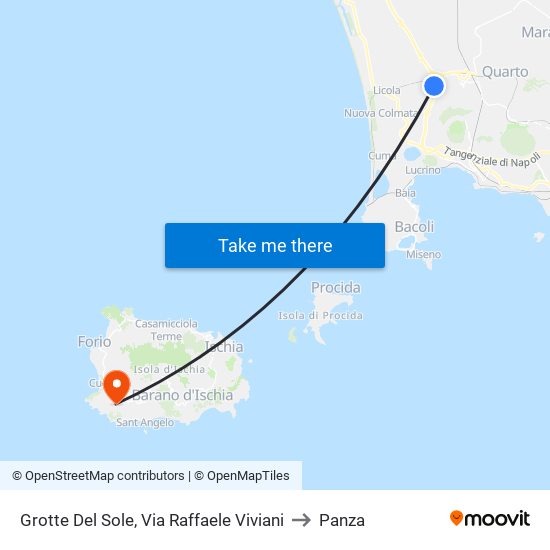 Grotte Del Sole, Via Raffaele Viviani to Panza map