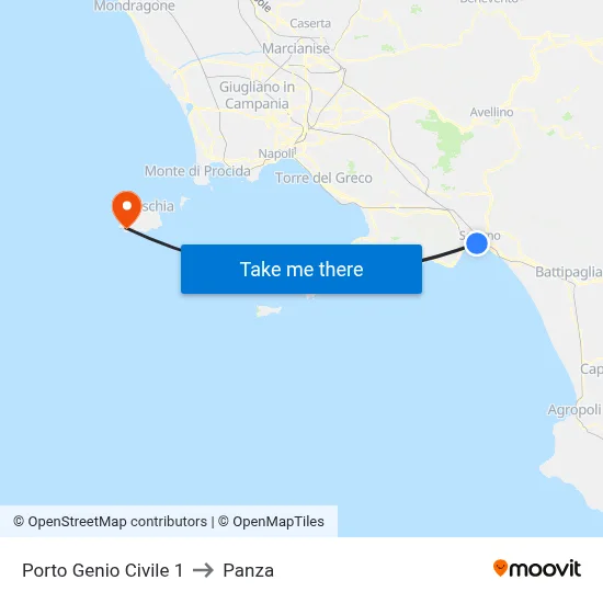 Civil Engineering Port 1 to Panza map