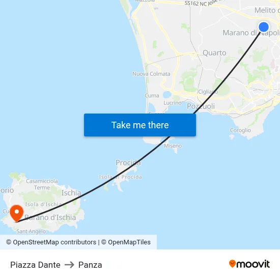 Dante Square to Panza map