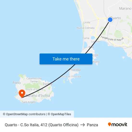 Quarto - Italia Course, 412 (Quarto Workshop) to Panza map