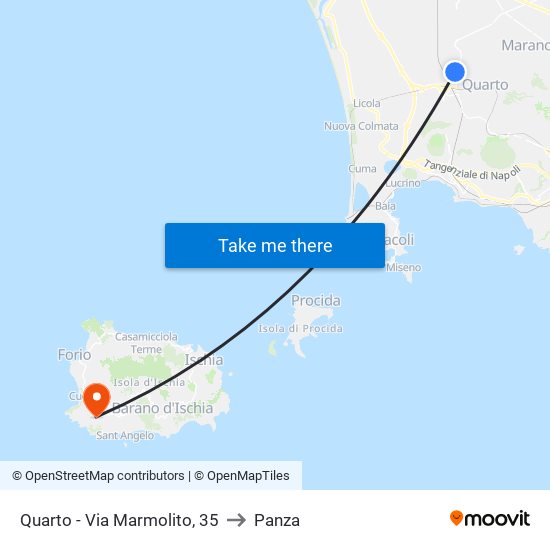 Quarto - Via Marmolito, 35 to Panza map