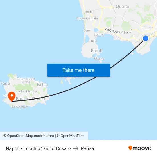 Naples - Tecchio/Julius Caesar to Panza map