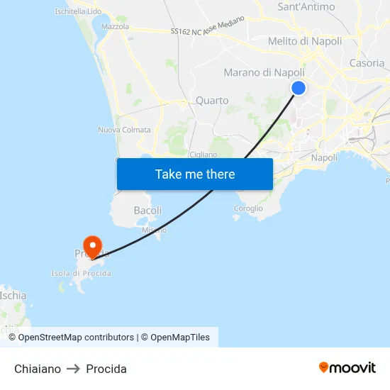 Chiaiano to Procida map