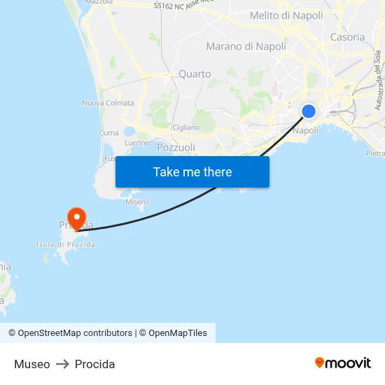 Museum to Procida map