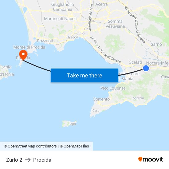 Zurlo 2 to Procida map