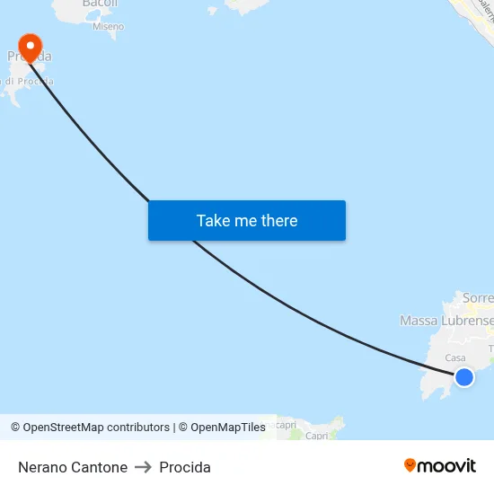 Nerano Cantone to Procida map