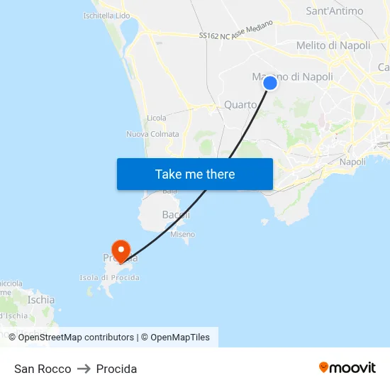 San Rocco to Procida map