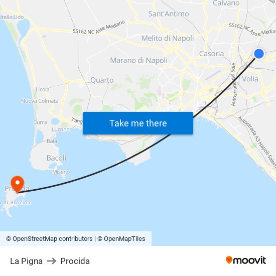 La Pigna to Procida map