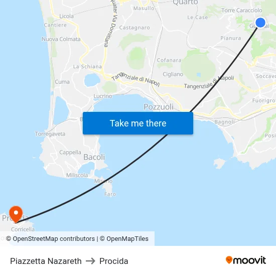 Nazareth Small Square to Procida map