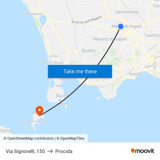 Via Signorelli, 150 to Procida map