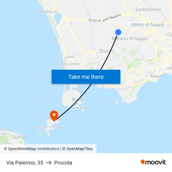 Palermo Street, 35 to Procida map