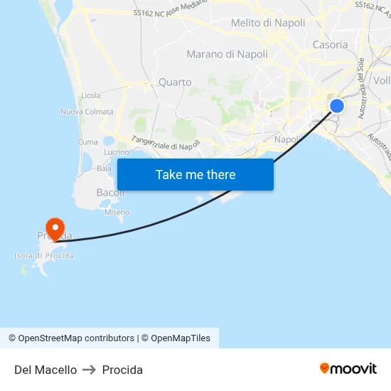 Del Macello to Procida map