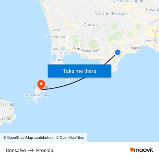 Consalvo to Procida map