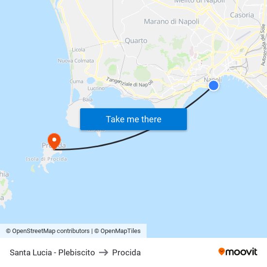 Santa Lucia - Plebiscito to Procida map