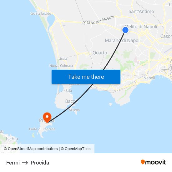 Fermi to Procida map