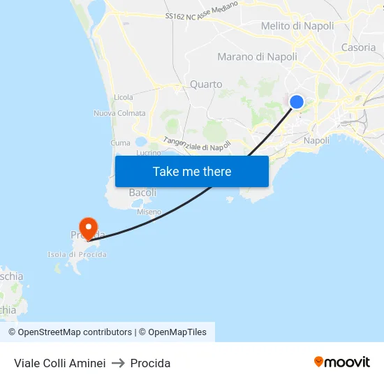 Colli Aminei Avenue to Procida map